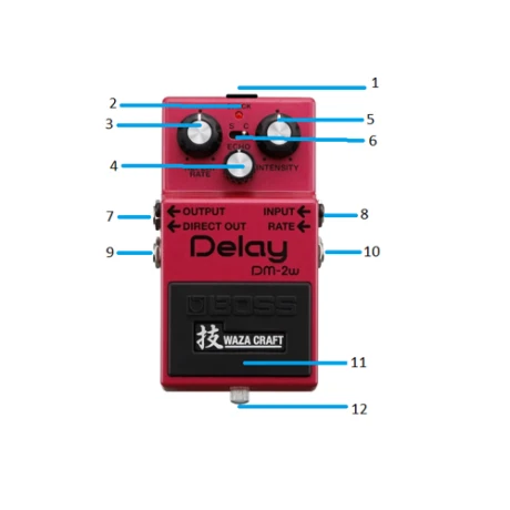 Pedal De Efectos Boss Analog Delay Waza Craft Pedal De Efectos Boss Analog Delay Waza Craft