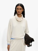 Sudadera Con Cuello Alto Y Tacto Suave blanco