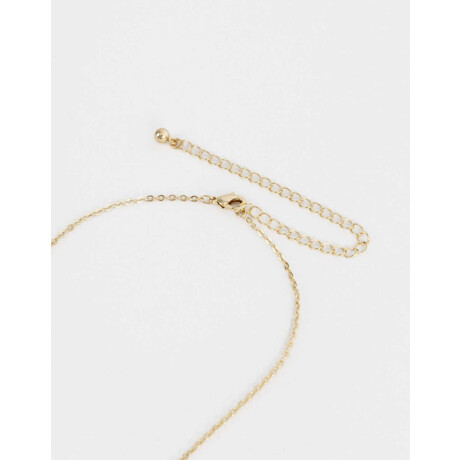 Set De Collar Y Aros Pasantes Bañado En Oro Dorado