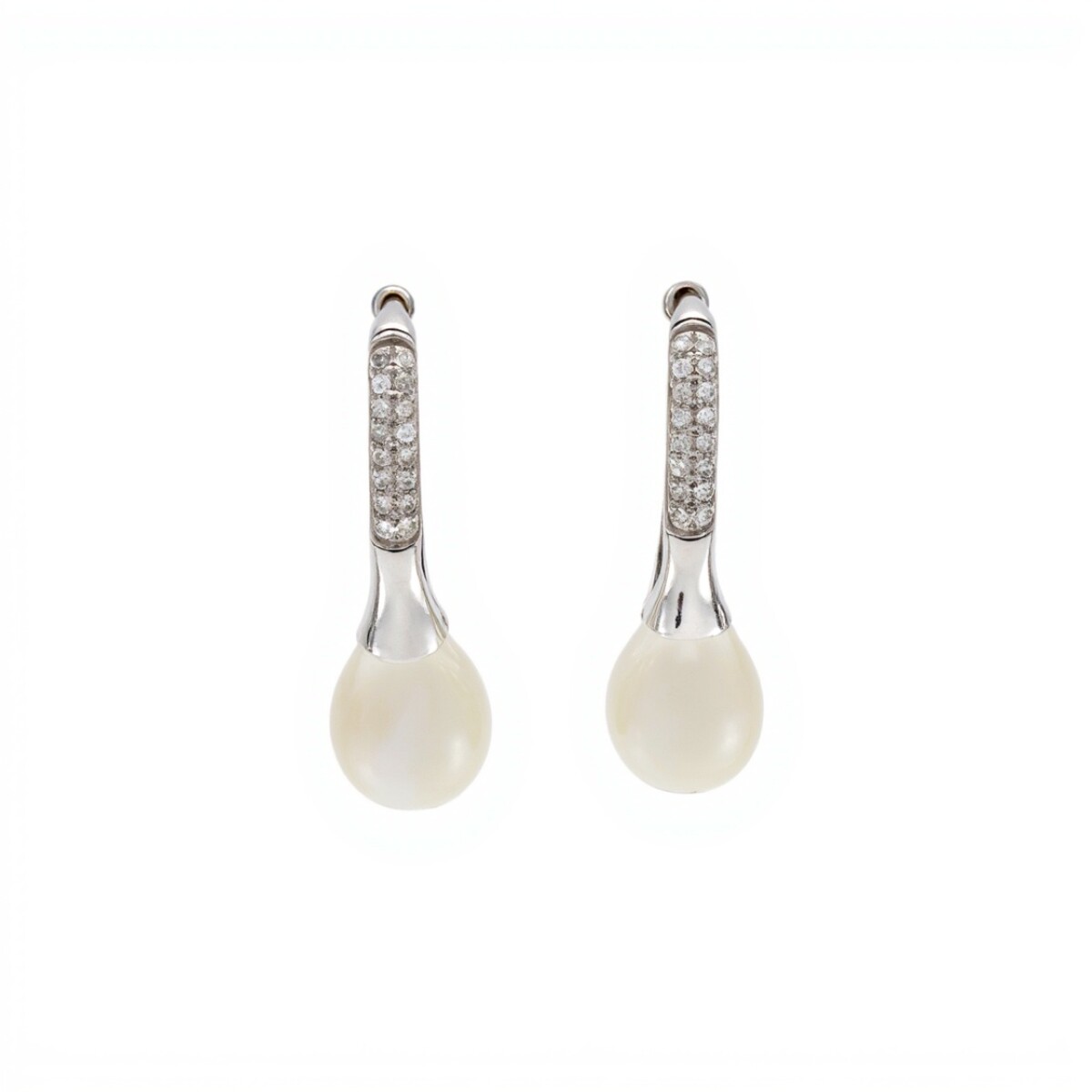 Caravanas Perlas-Plata 925-Con Perla y Zirconia-CA3212 - conperla 