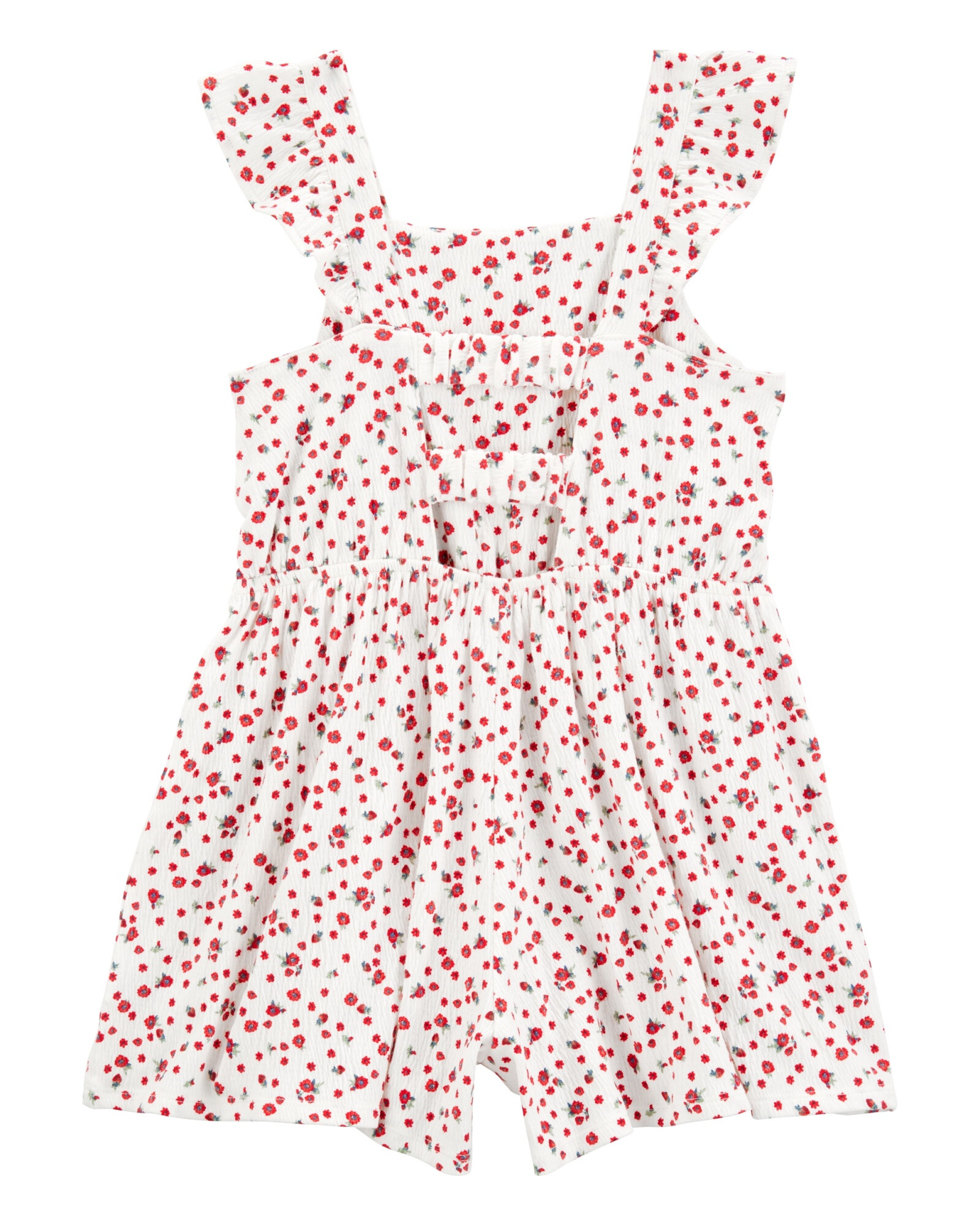 Monito corto de algodón texturado, diseño floral Sin color