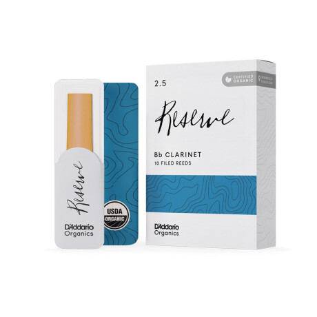 Caña Clarinete Bb Daddario Reserve Organic 2.5 P/ Unidad Caña Clarinete Bb Daddario Reserve Organic 2.5 P/ Unidad