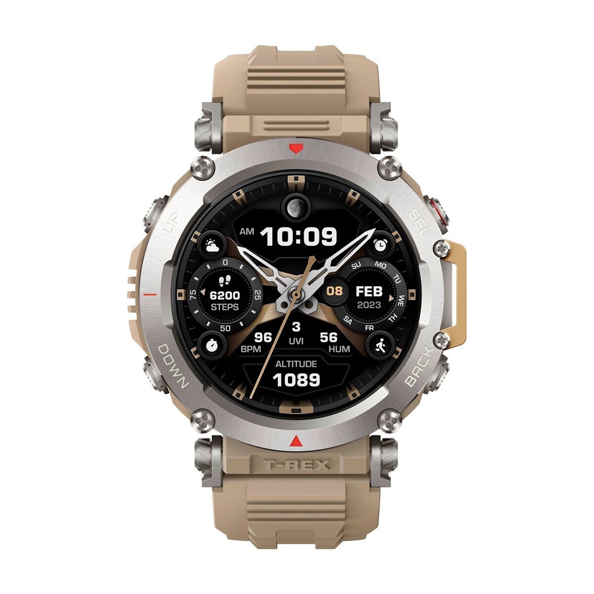 Reloj Smartwatch Amazfit T-Rex Ultra 1.39" Sumergible 10 ATM | GPS | Bluetooth Crema