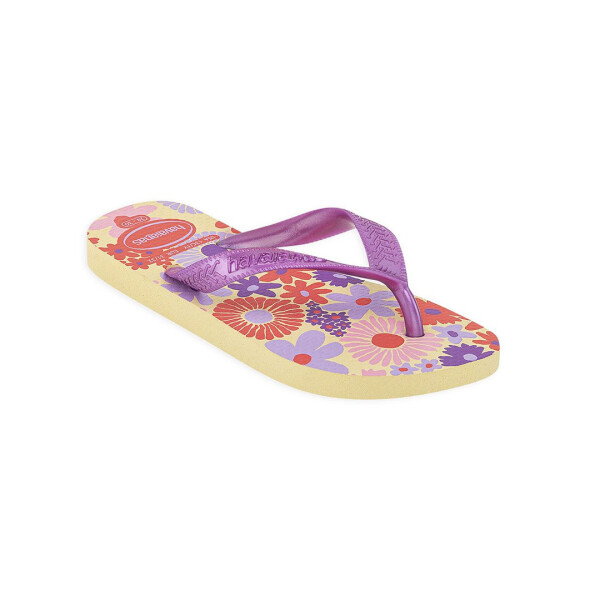 KIDS FLORES - HAVAIANAS BEIGE/VIOLETA