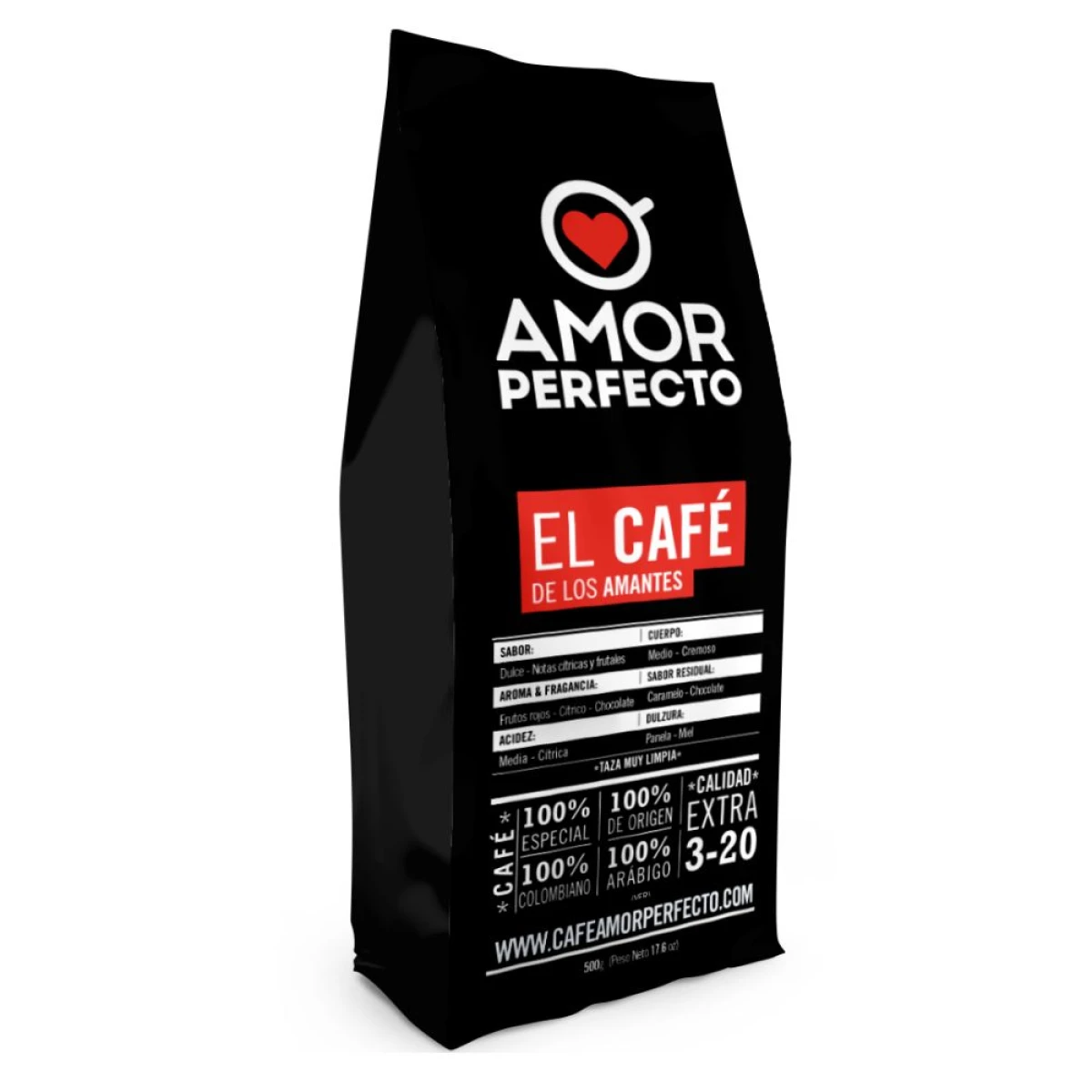 Café Tostado Gourmet En Grano Amor Perfecto 500g 