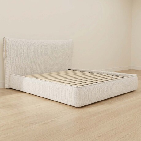CAMA C/BAÚL 1 PLAZA MADERA-Y-TELA NATURAL-BEIGE ZAFIRO