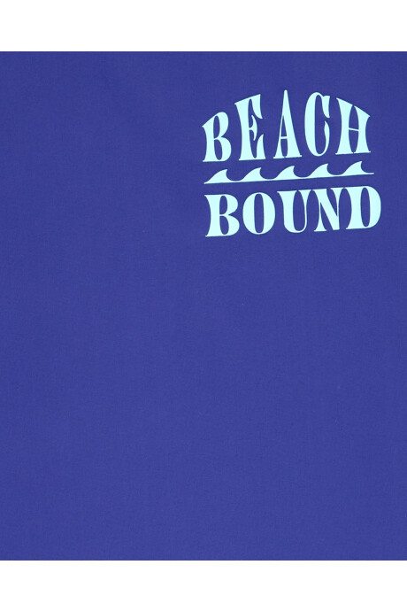 Remera de baño, manga larga, con protección UPF 50+, estampa beach bound Sin color
