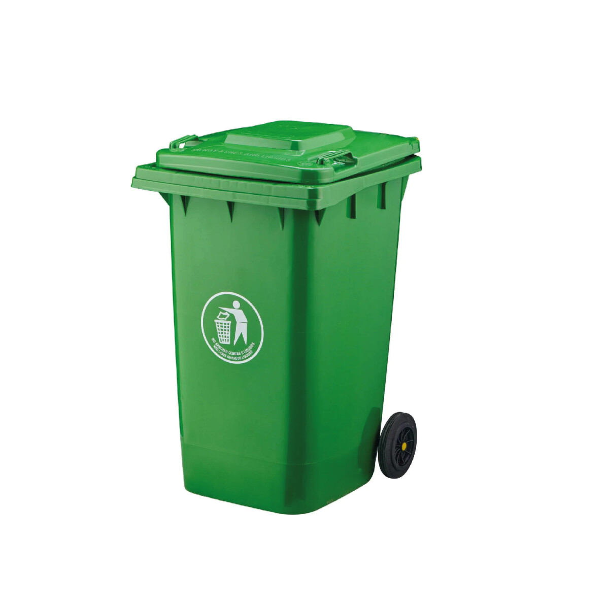 Contenedor de Basura con Ruedas 120 Litros Verde 