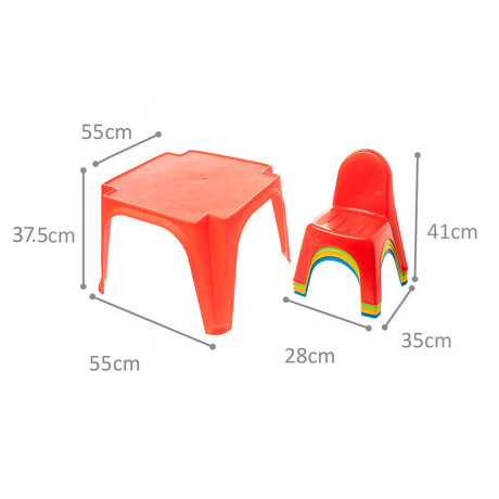 Set Mesa Infantil + 4 Sillas Starplay Israel Calidad Multicolor