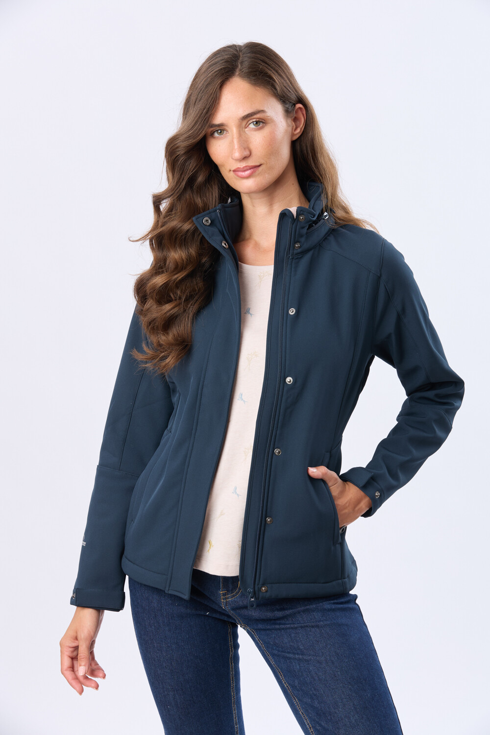 CAMPERA DE NEOPRENO CON CAPUCHA Azul