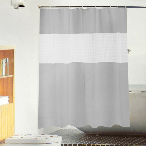 CORTINA DE BAÑO 180X200CM DISEÑO PIEDRAS GRIS CORTINA DE BAÑO 180X200CM DISEÑO PIEDRAS GRIS