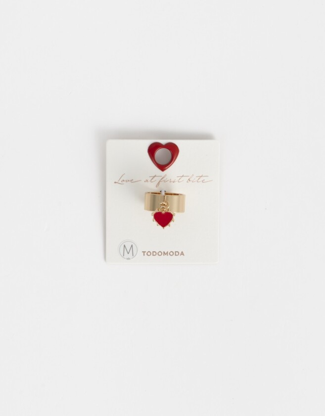 Anillos Medianos y Grandes Corazón Anillo Con Corazón - Dorado