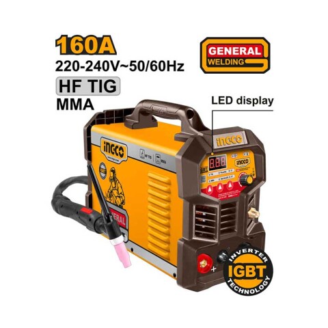 Soldadora inverter 160A sistema TIG y MMA ING0958