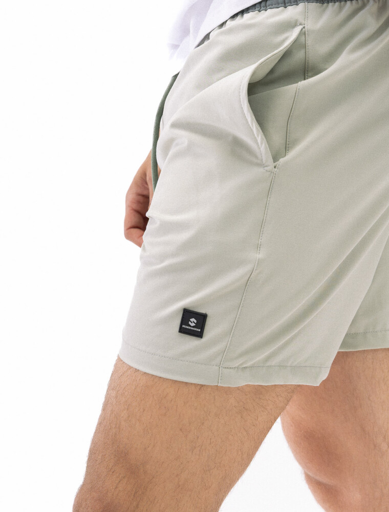 Short de Baño Scandinavian Liso Acapulco Verde Claro