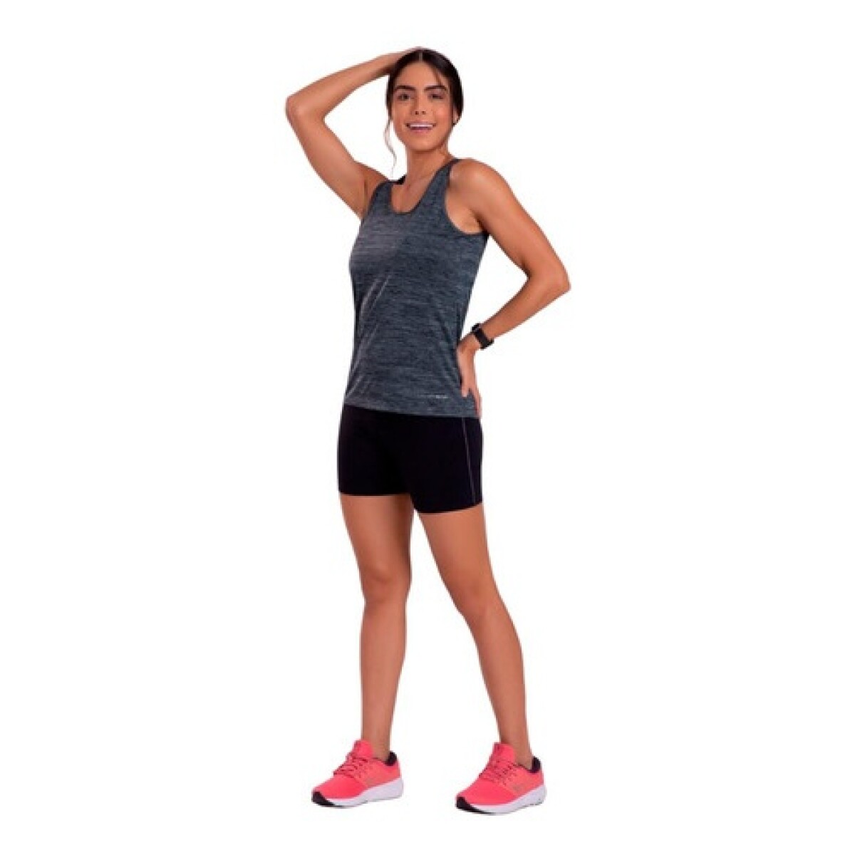 Musculosa deportiva para dama Graphene Negra Melange 