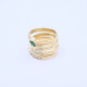 Anillo oro 18k serpiente con esmeralda y brillantes. Anillo oro 18k serpiente con esmeralda y brillantes.