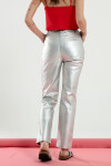 PANTALON PU TATIANA PLATEADO