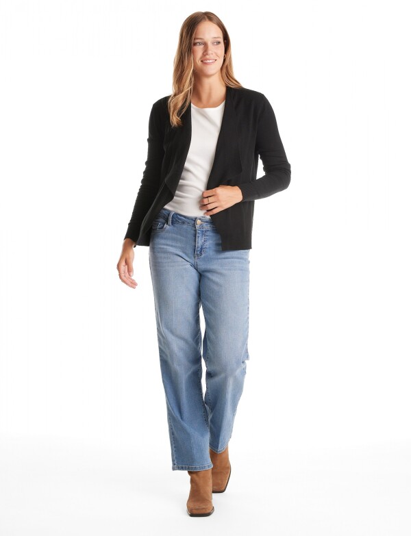 Cardigan Espalda Botones NEGRO