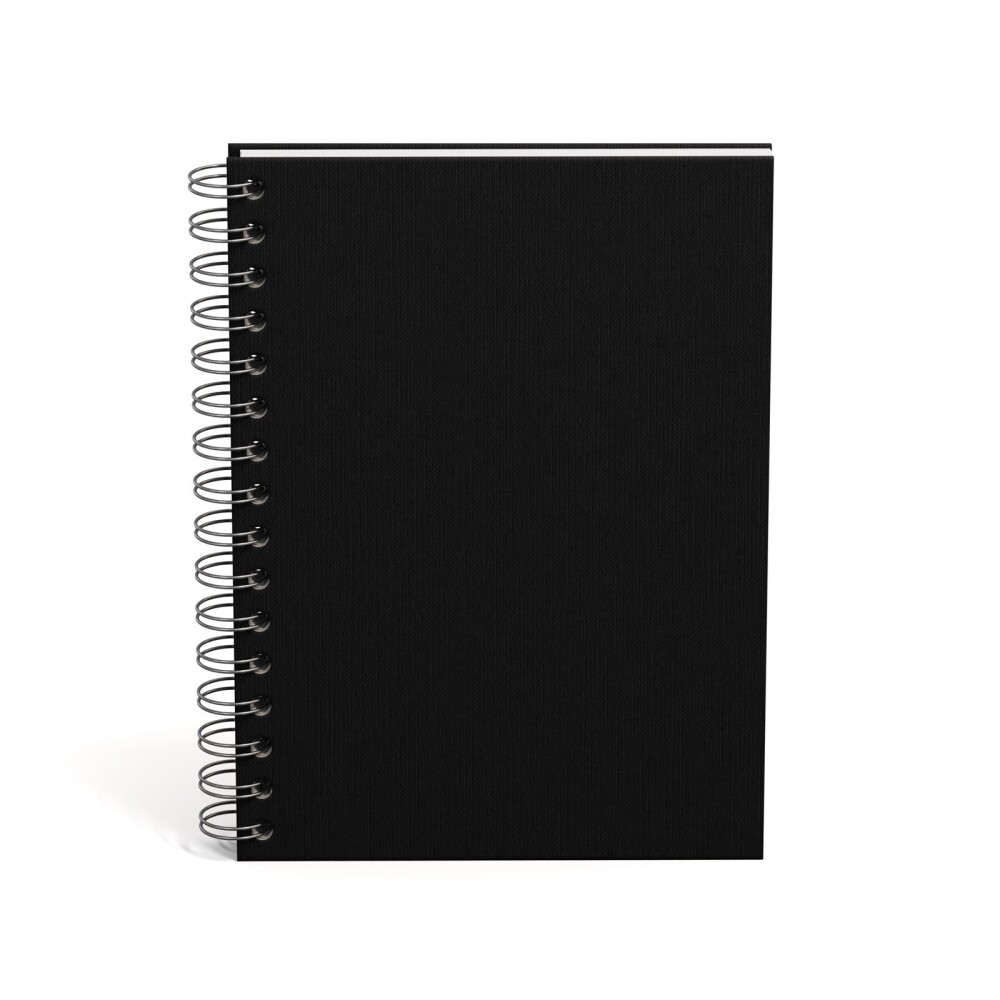 LIBRETA A5 TAPA DURA PAPEL NEGRO