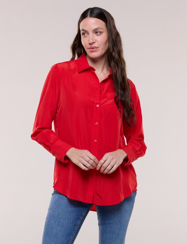 Camisa Satén ROJO