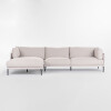 Sofá con chaise COSTA Gris - IZQUIERDO