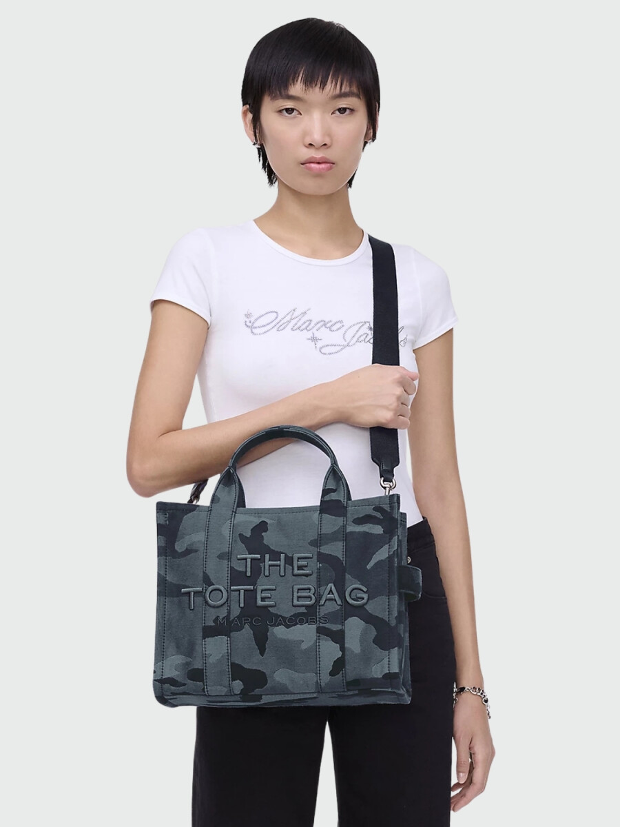 MARC JACOBS - THE CAMO JACQUARD MEDIUM TOTE BAG 