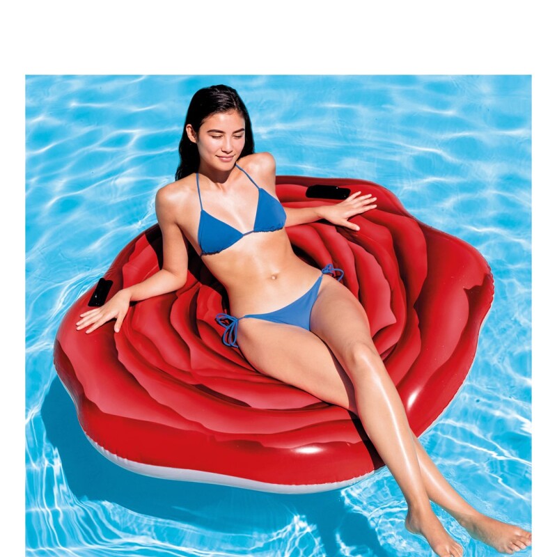 INTEX ISLA FLOTANTE ROSA ROJA - REALÍSTICA - 145CM X 142CM Intex Isla Flotante Rosa Roja - Realística - 145cm X 142cm