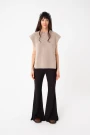 CHALECO TEJIDO Beige