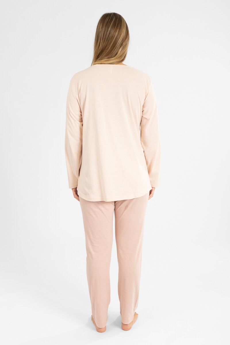 Pijama simple basic pocket Rosado