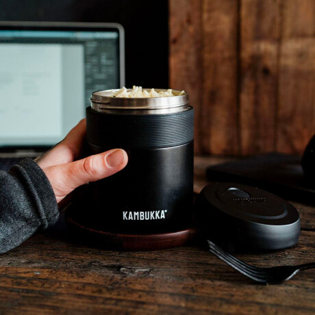 Vianda térmica Kambukka Bora Acero Inox 600 ml Negro