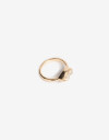 Anillos Medianos y Grandes Acrilico Anillo Con Charm Acrílico - Dorado