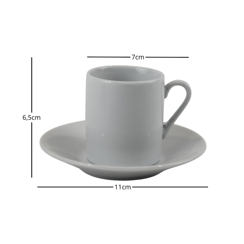 Taza de café c/plato 90ml BLANCO