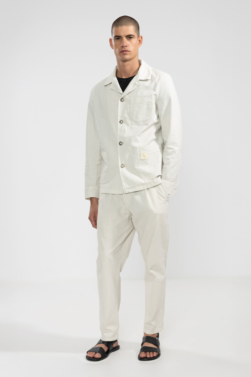 SEERSUCKER PANTS Oyster