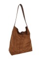 Tote bag de cuero con gamuza Oxido