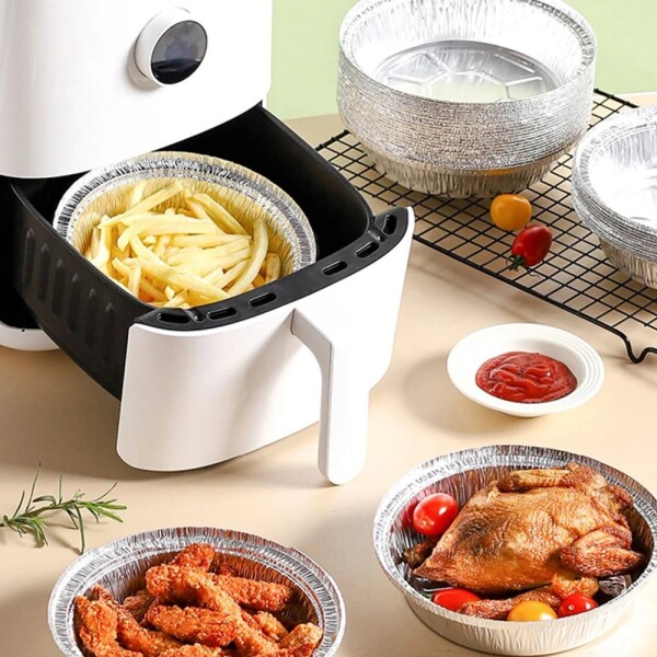 Bandeja Aluminio Freidora De Aire Sin Aceite Descartable X50 Bandeja Aluminio Freidora De Aire Sin Aceite Descartable X50
