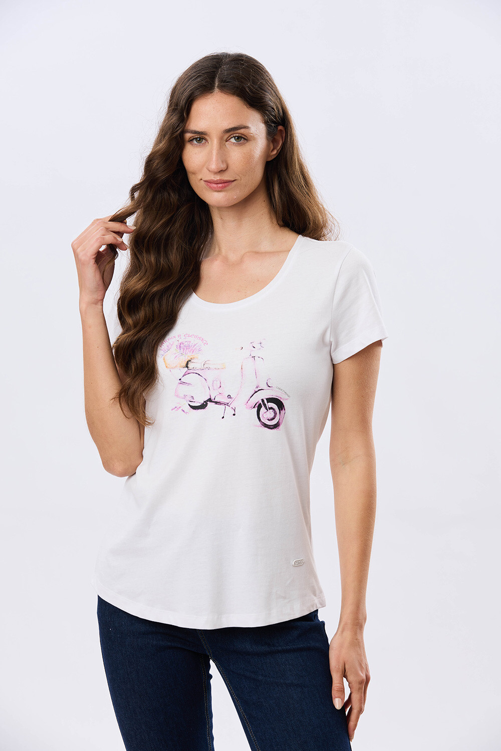 REMERA ESTAMPADA DE ALGODÓN Blanco