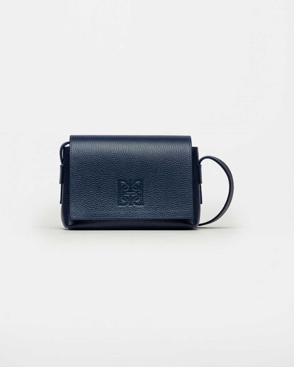 Mini bag Hana en cuero graneado - Marine Blue 