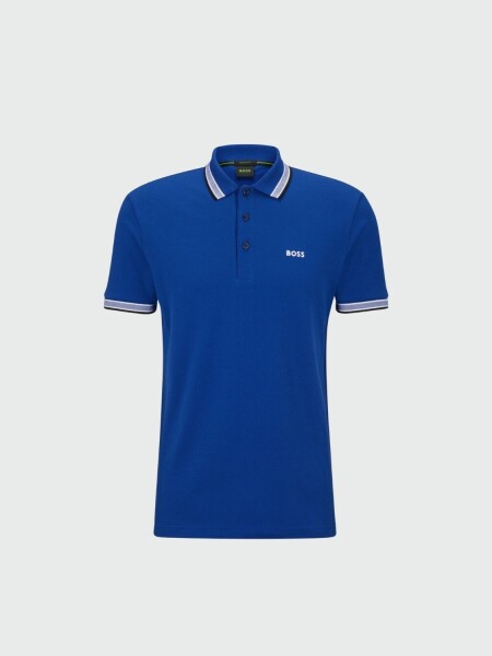 BOSS -Remera polo de algodón, regular fit, PADDY Azul