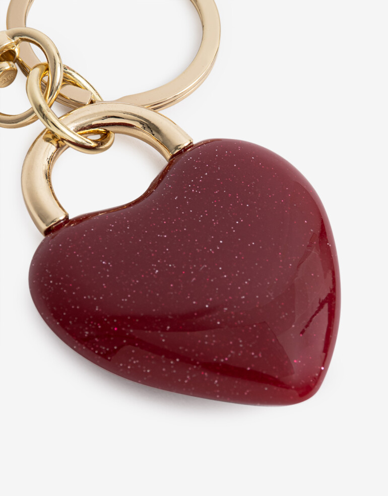 Llavero Acrilico Llavero Y Bag Charm De Corazón - Combinacion Bicolor