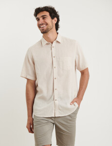 012265 CAMISA HARRINGTON LABEL Natural