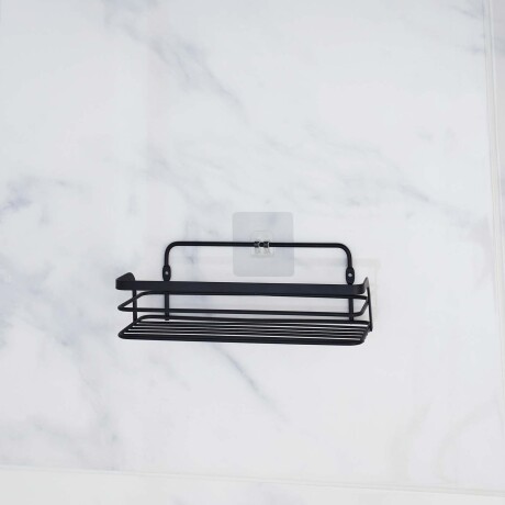 SOPORTE RECT DUCHA 180 NEGRO METAL 1801995