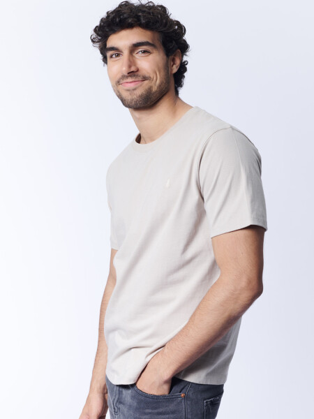 Remera Bordado Beige