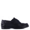 Zapato de Niño Boomerang nautico MAP de cuero para uniforme Negro