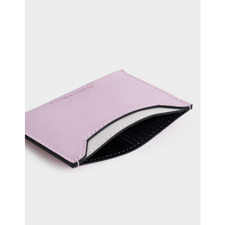 Tarjetero De Cuerina Bocas Rosa Viejo