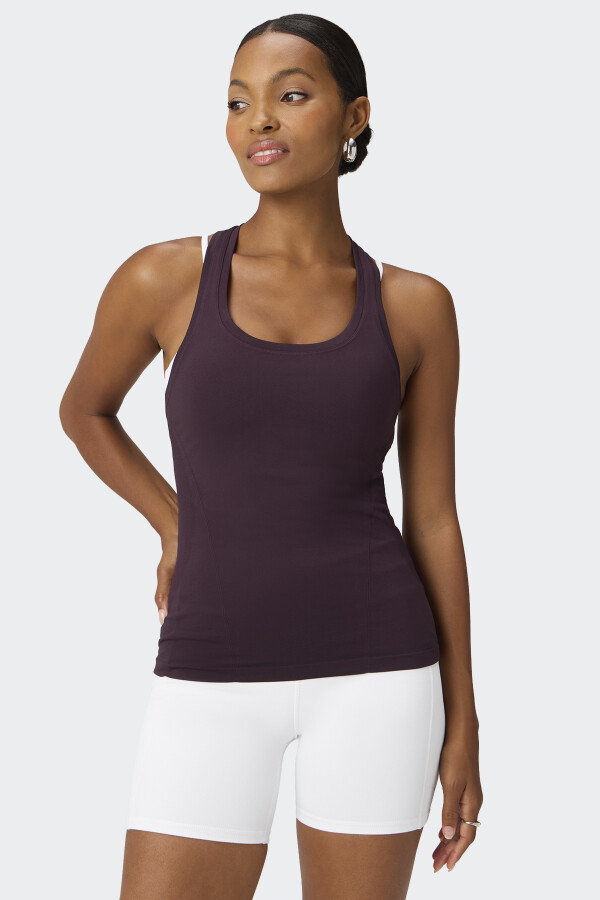 Musculosa Fabletics Tech+ Racerback Marrón