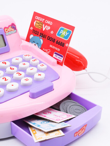 REGISTRADORA CON ACCESORIOS ROSADO