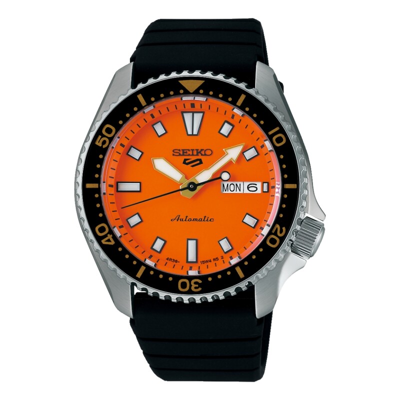 Reloj Seiko Serie 5 Sports SRPL89K1 automático para hombre Naranja