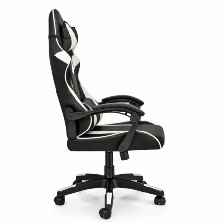 Silla Gamer Ergonómica con Masajes Negra y Blanca 001