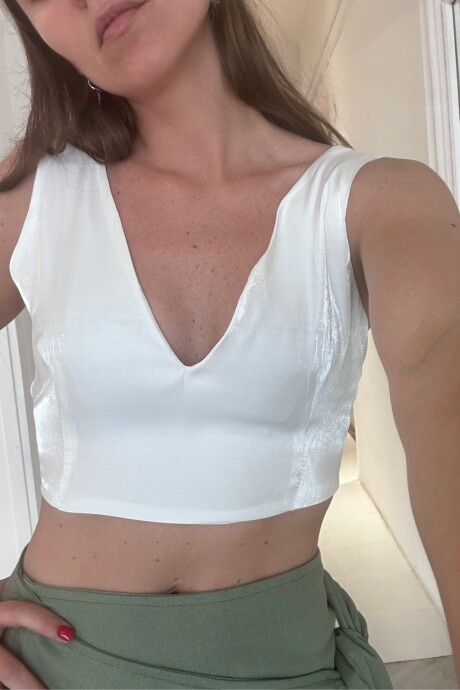 Top Galia Blanco