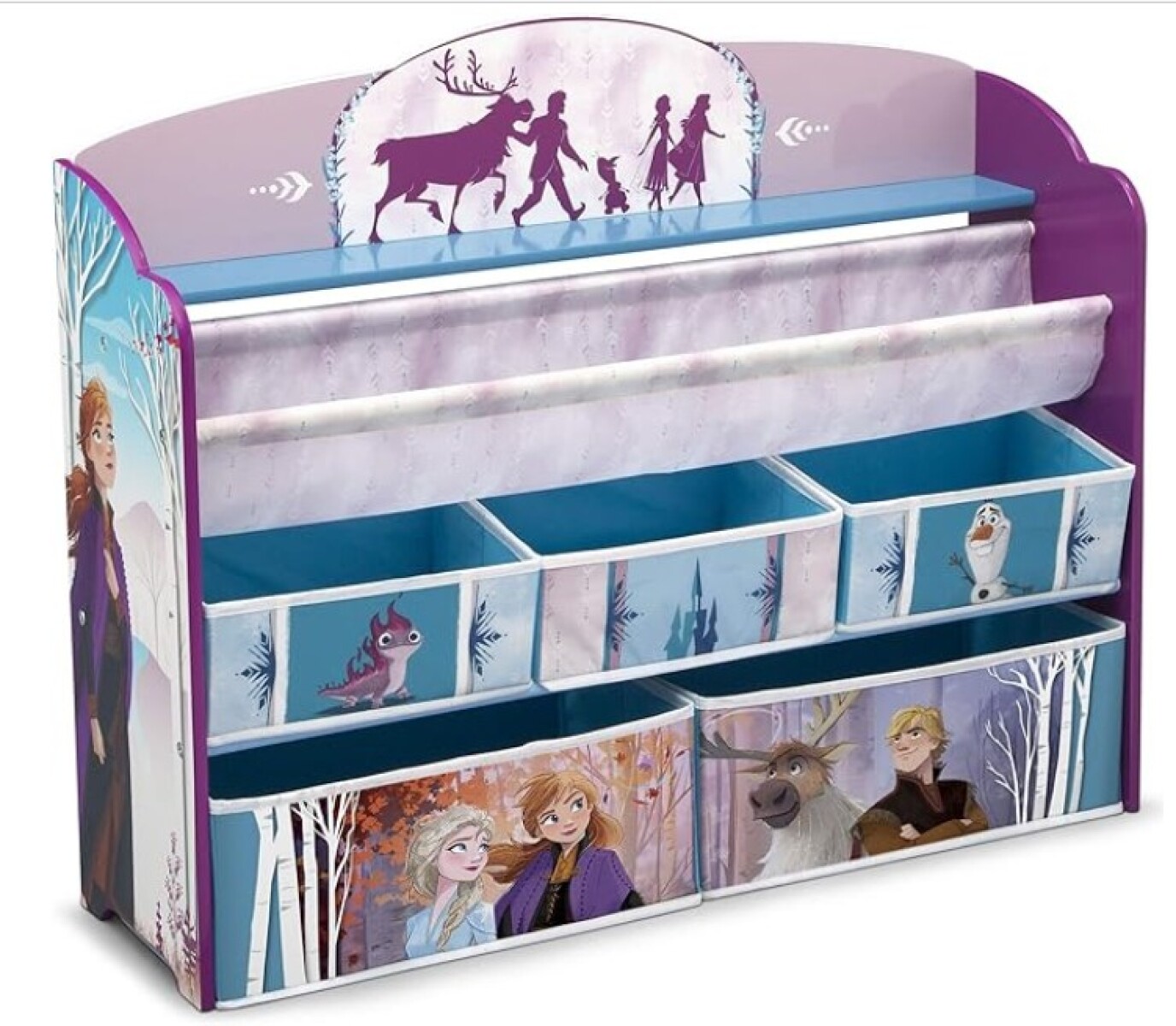 Organizador de libros y juguetes Deluxe Frozen II Disney - 5 contenedores 